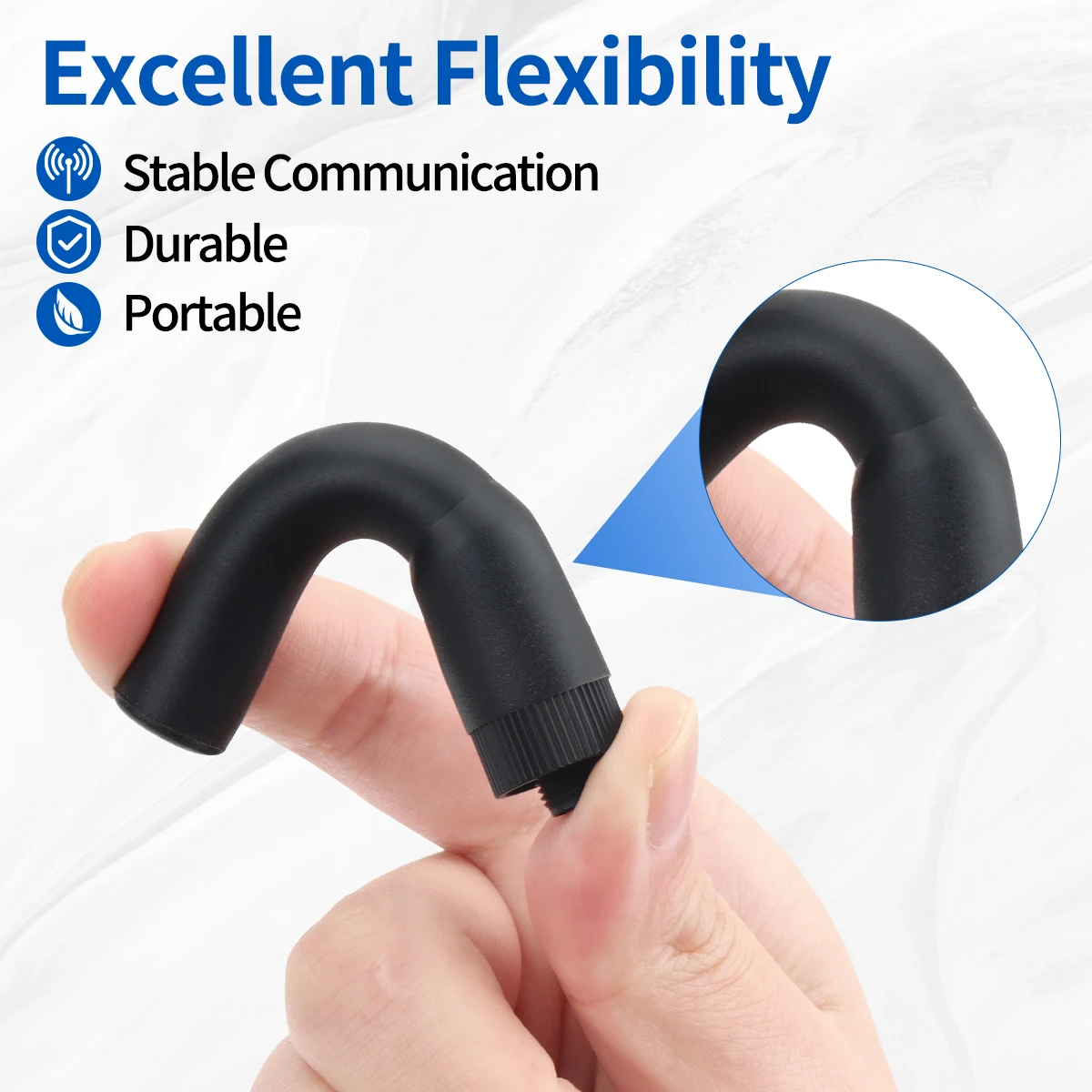 ABBREE SF-20 antena suave de doble banda SMA hembra/SMA-macho/BNC para Baofeng UV-5R UV-32 Quansheng UV-K5 8 Walkie Talkie ST20 - imagen 5