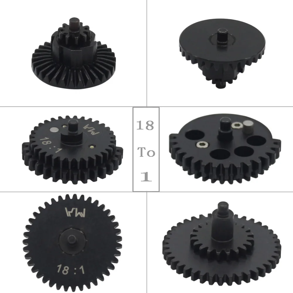 VULPO-Juego de engranajes de alta velocidad y alto par para caja de cambios Airsoft AEG Ver.2/3, relación de accionamiento de corte de acero, 12:1, 16:1, 18:1, 100:200, M.A Gen2 - imagen 4