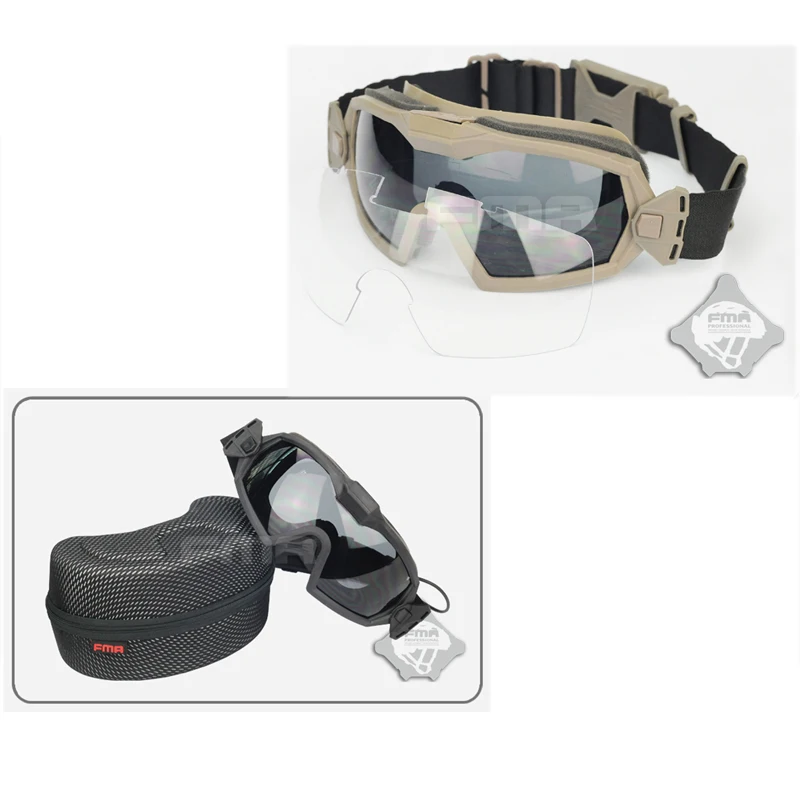 Gafas DE protección táctica caza senderismo FMA regulador DE LPG01BK12-2R versión actualizada con ventilador gafas DE/BK - imagen 2