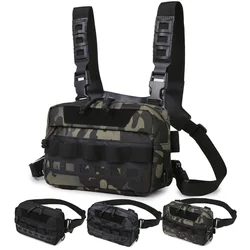 Chaleco táctico con bolsa de utilidad para senderismo, pesca y camping