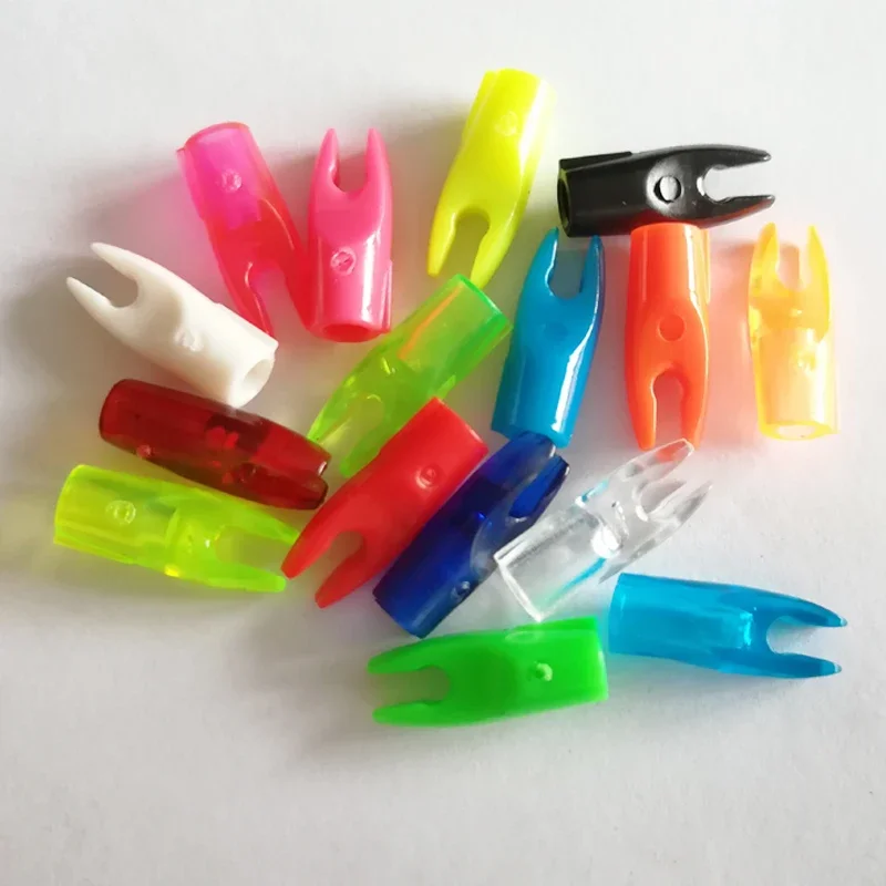 50 Uds. De clavos de flecha de plástico para flechas de carbono, accesorios de movimiento de arco recurvo compuesto