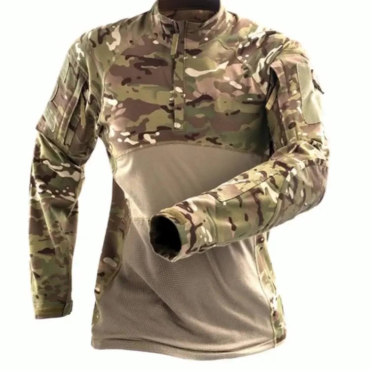 Camisa táctica de manga larga, camisa de combate para deportes al aire libre, negro, MultiCam, 3105 - imagen 2