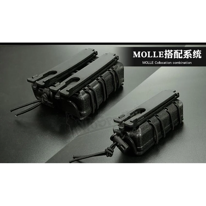 Bolsa táctica para revistas de 9mm, soporte de cordón elástico de extracción rápida para sistema MOLLE de acceso rápido - imagen 5