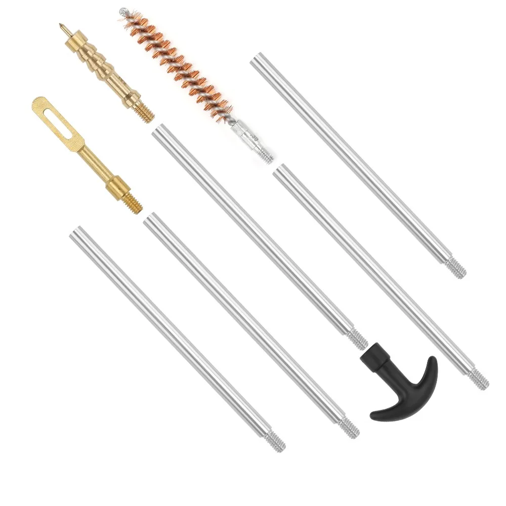 Kits de limpieza de armas tácticas, 12 Uds., para 22/.30/.38 Cal, 9mm, Rifle, pistola, barril, cepillo limpiador, herramientas de limpieza de caza - imagen 2