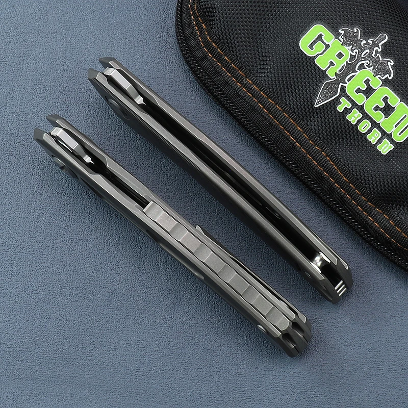 Cuchillo plegable táctico Green Thorn Quantum – Titanio y VG10 para EDC