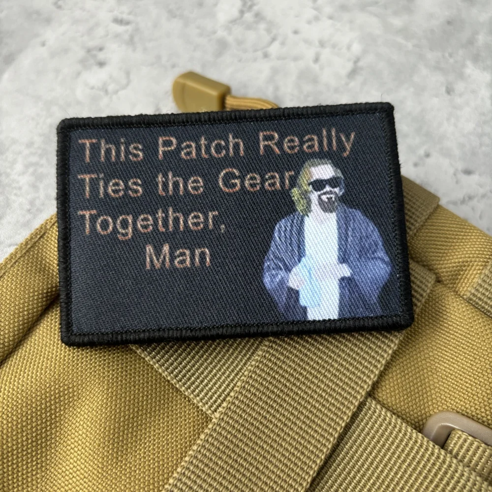 "Este parche realmente atado el engranaje juntos, hombre" Parche táctico moral Impresión emblema de gancho y bucle brazalete militar pegatinas para mochila - imagen 4