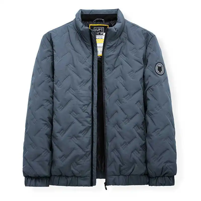 Parka cepillada de lana de cordero para hombre, cuello levantado, cremallera, chaqueta informal de moda, deportes al aire libre, abrigo de esquí de montañismo, Invierno - imagen 5