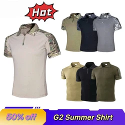 Camisa táctica manga corta camuflaje militar ventilada resistente