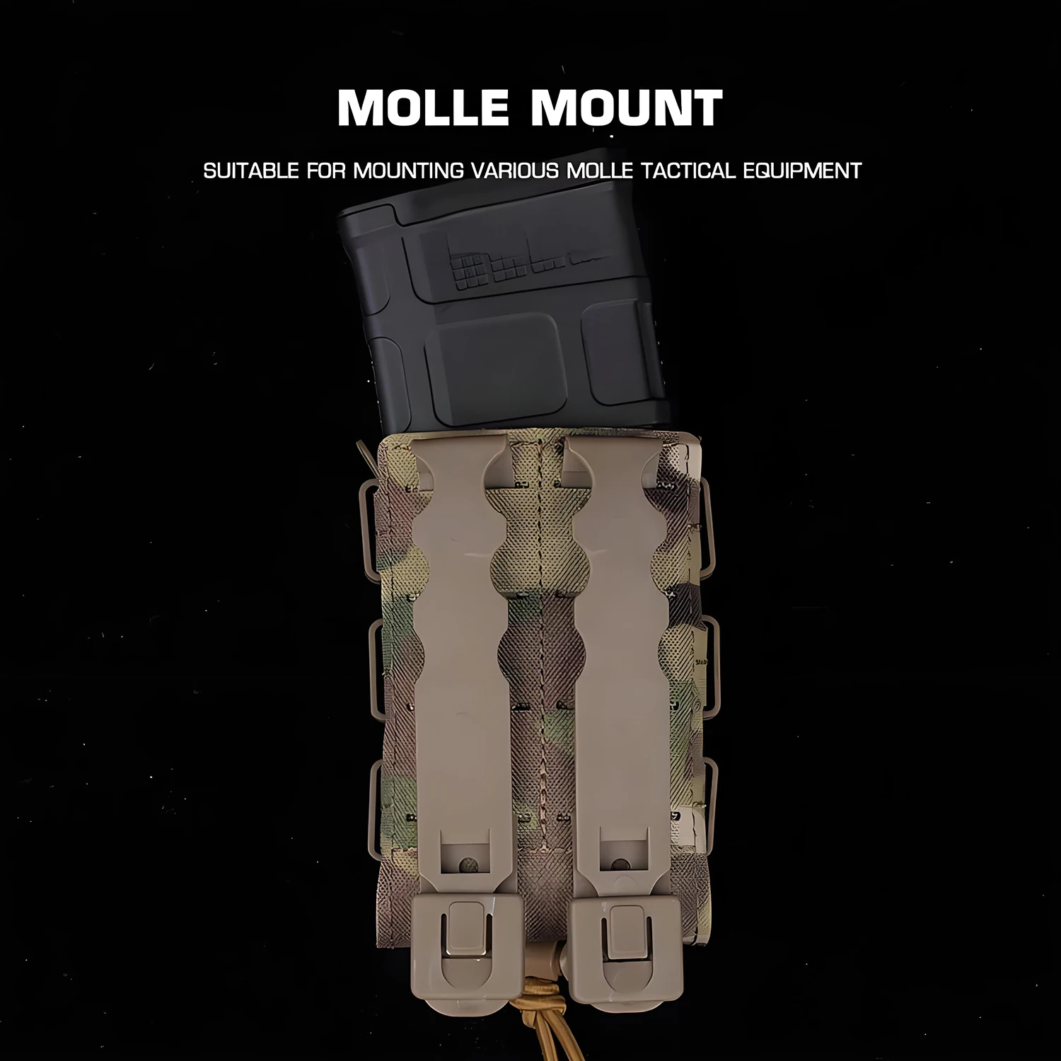 ​ Bolsa para revistas de pistola de asalto urbano, bolsa para Rifle Mag, Compatible con Molle, apilable con liberación rápida - imagen 2