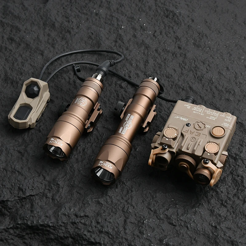 WADSN Nylon DBAL A2 linterna láser roja y verde M600 M600C luz de explorador AXON interruptor de presión de doble función Airsoft caza NO IR - imagen 4