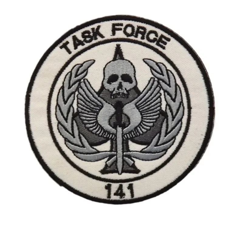 Parche táctico bordado para el brazo, insignia de gancho y bucle, 8,5 CM/Task Force 141, fantasma, Call Of Duty, emblema de OPS negro - imagen 5