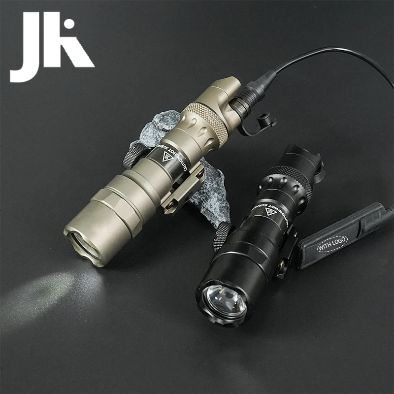 Linterna táctica Airsoft SF M300B M600B, luz blanca de caza con interruptor de doble función compatible con riel Picatinny de 21mm