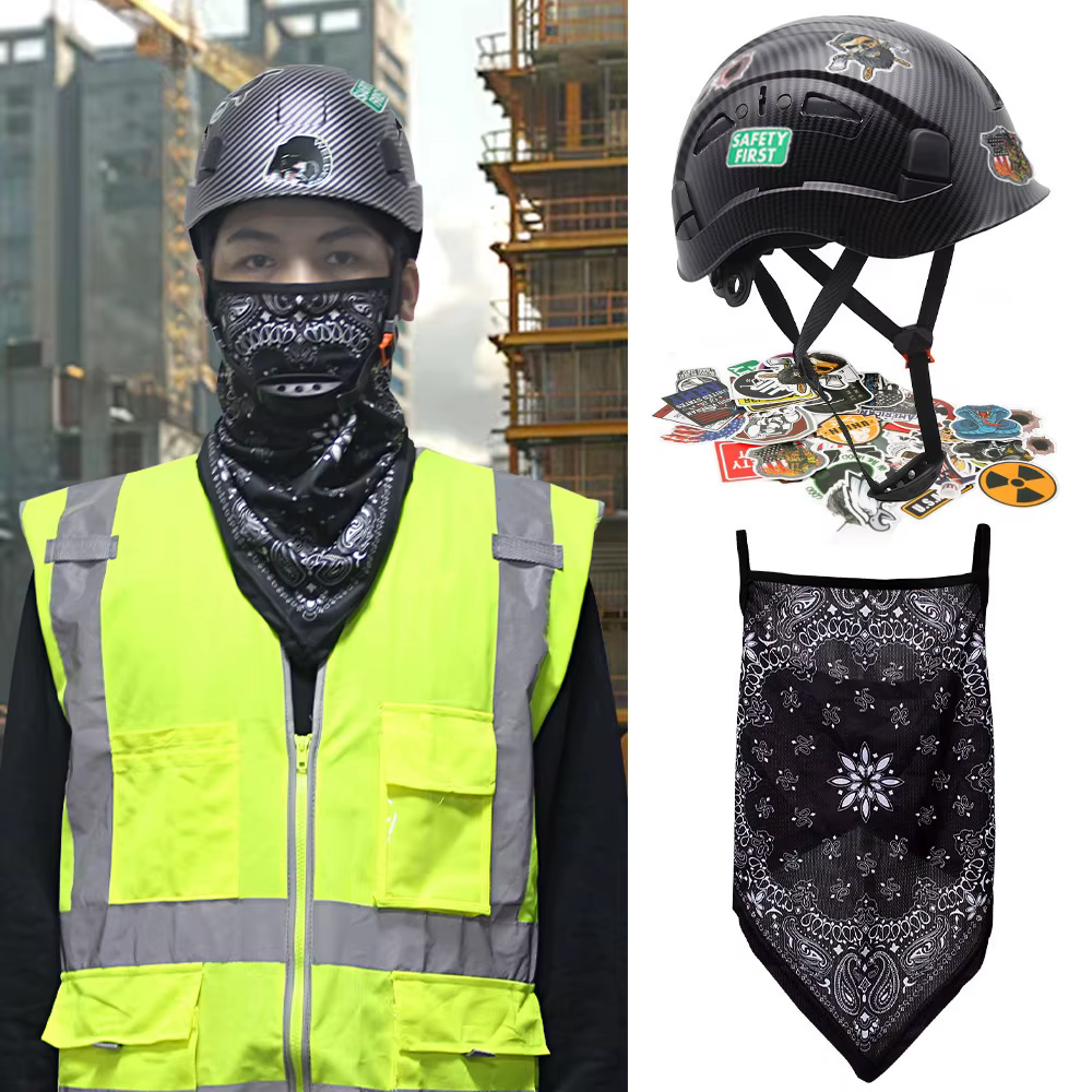 Casco protección fibra carbono CE ANSI – Industrial laboral