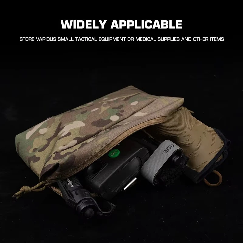 Bolsa para artículos diversos con cordón elástico de 6x9 pulgadas, bolsa Universal multifuncional para cinturón o accesorios de caza MOLLE Gear - imagen 5