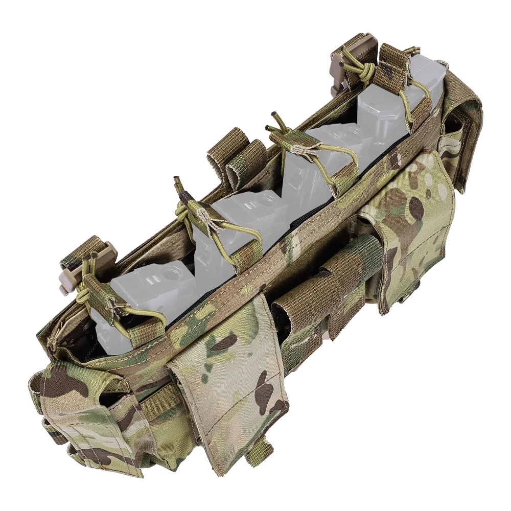 SINAIRSOFT-plataforma de pecho táctica 5,56, bolsa de revista con cartel Compatible, bolsa Mag multicamuflaje de nailon para chaleco de caza de Paintball Airsoft - imagen 5