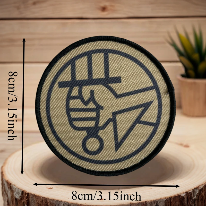 Parche de impresión de escudo Hellboy BPRD, chaleco táctico, brazalete con gancho y bucle, mochila, insignia decorativa de moral, parches adhesivos para ropa - imagen 4