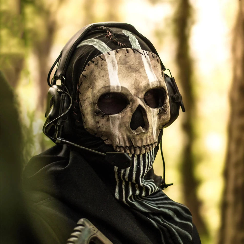 Juego de casco táctico Ultimate Nightwar Airsoft Call of Duty 19 Night Raid Ghost, equipo de Cosplay para juego de Paintball, accesorio de película - imagen 3