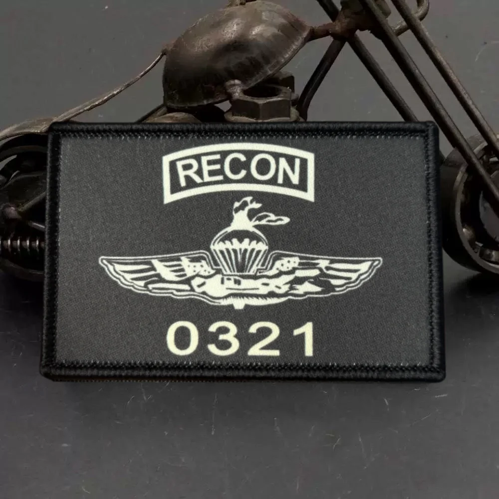 Parche táctico de reconocimiento marino, parches de gancho y bucle impresos, brazalete de engranaje, insignia de moral militar, mochila, pegatinas para ropa - imagen 2