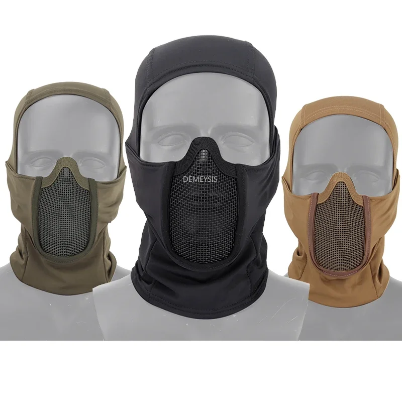 Máscara táctica Airsoft, casco protector para disparar, Paintballs, ciclismo, montar en bicicleta, senderismo, máscaras Cs ligeras
