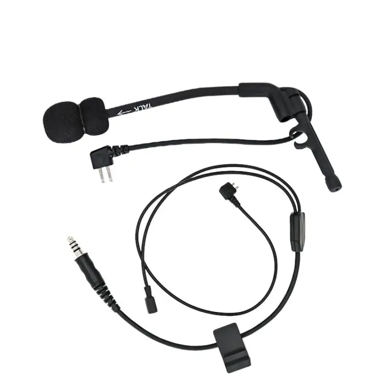 Micrófono + Cable Y + interfaz de cabeza U94 PTT K para auriculares tácticos con reducción de ruido, versión IPSC Comtac I II III - imagen 4