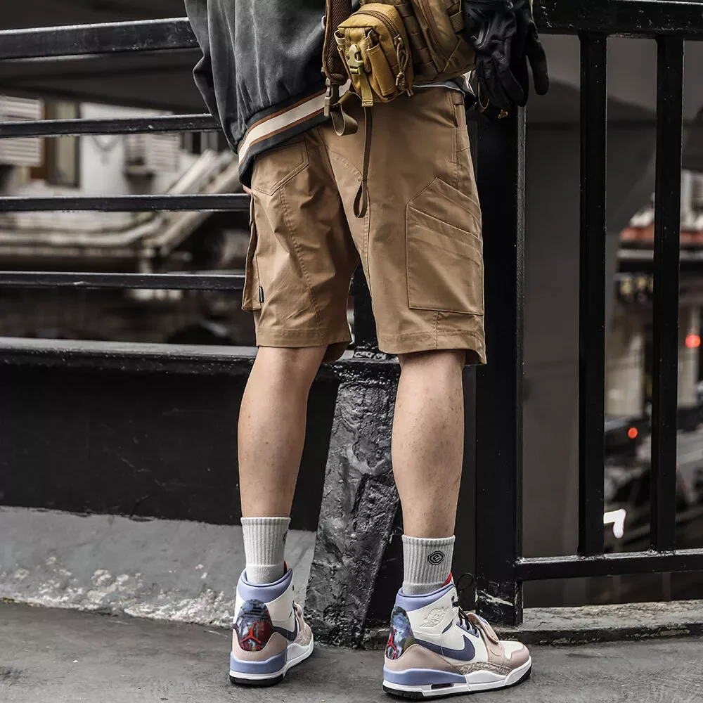 Emersongear-pantalones cortos tácticos "Scout", etiqueta azul, elásticos, para entrenamiento, Airsoft, caza, Camping, poliéster urbano - imagen 2