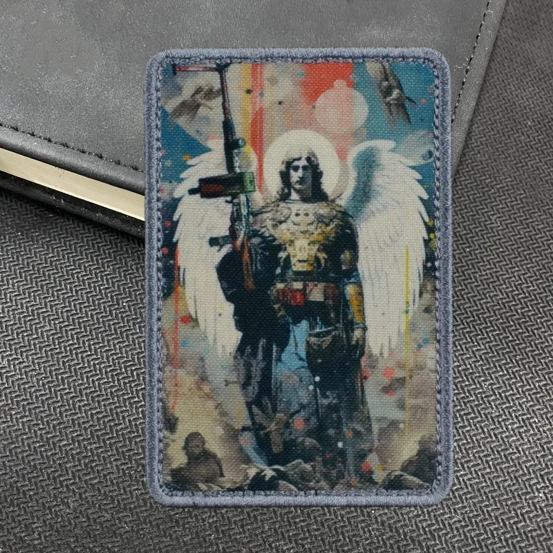 Parches de insignia de moral de Ángel "Guardian", mitragliadora, tácticas de Ángel, brazalete militar, gancho y bucle, mochila táctica, pegatinas para sombrero - imagen 3