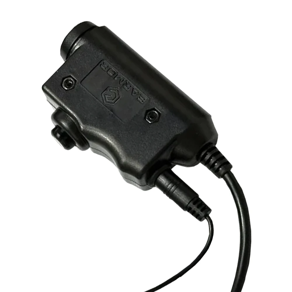 Adaptador EARMOR M52 PTT para auriculares M32/M32H, conector KENWOOD se adapta a enchufes estándar militares, viene con pulsador de dedo M50. - imagen 2