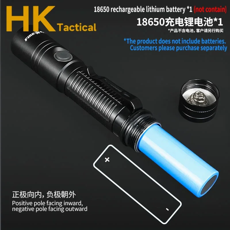 Firecat-linterna táctica FC100, 1800 lúmenes, carga USB, 5 archivos de brillo, para exteriores, senderismo, Camping, pesca, ciclismo, antorcha LED - imagen 4