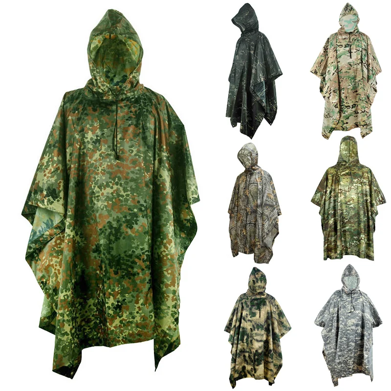 Poncho de lluvia multifuncional 3 en 1, kit de senderismo y ciclismo, impermeable para hombres y mujeres adultos