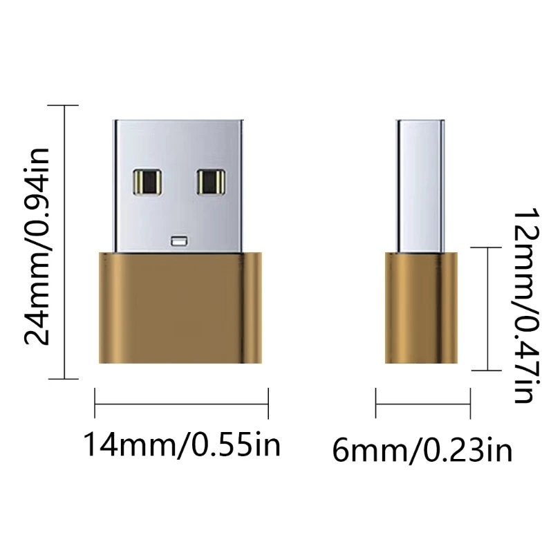 Adaptadores USB a USB macho tipo USB2.0 convertidores datos 10Gbps K1KF - imagen 4