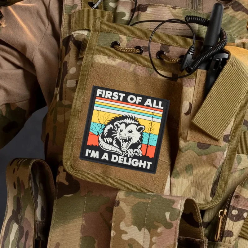 Parche táctico luminoso de ratón gruñón, pegatinas para brazalete militar del primer de todos los I M A DELIGHT, insignia de moral, accesorios para mochila - imagen 2