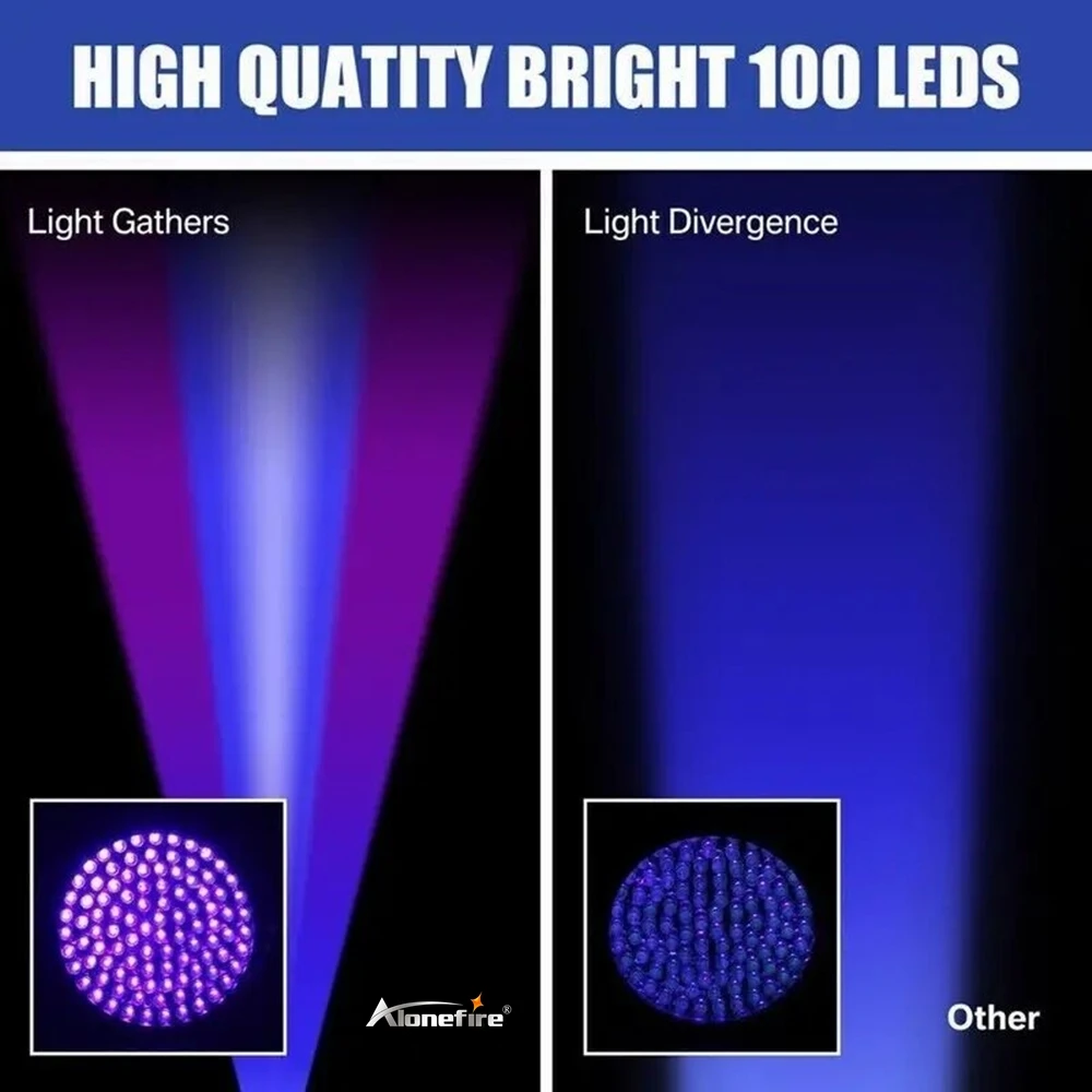 Linterna UV táctica ultravioleta para detección y curado manchas - imagen 2