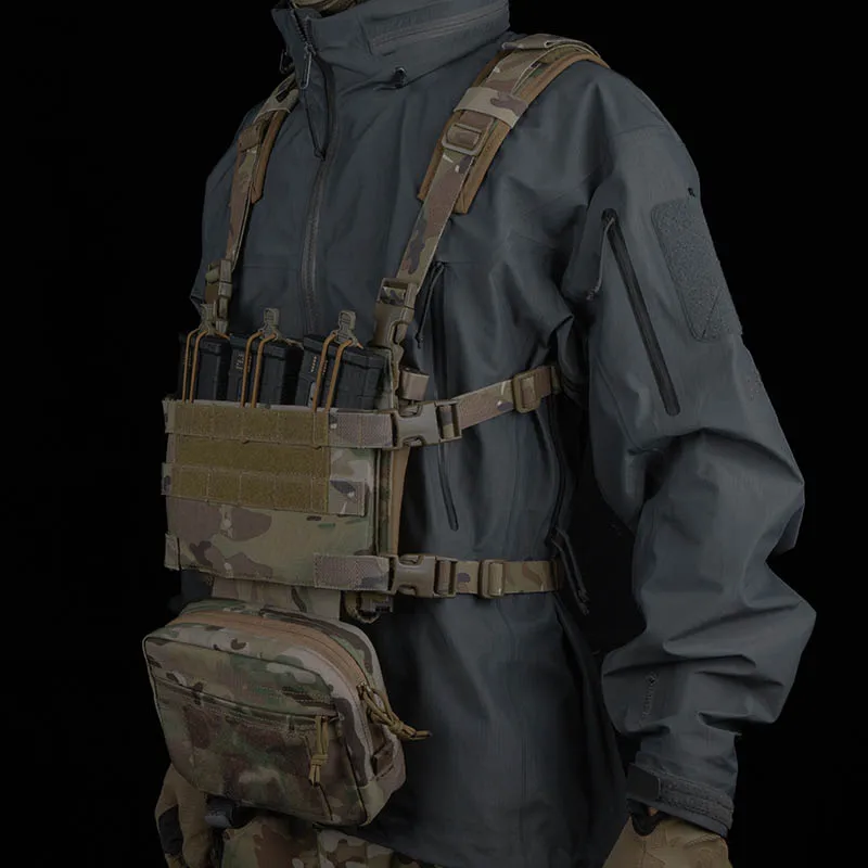 Plataforma de pecho táctica de asalto serie R, hebilla de liberación rápida de 6 Mag, Compatible con MOLLE, compatible con placas de 10x12 para entrenamiento Airsoft