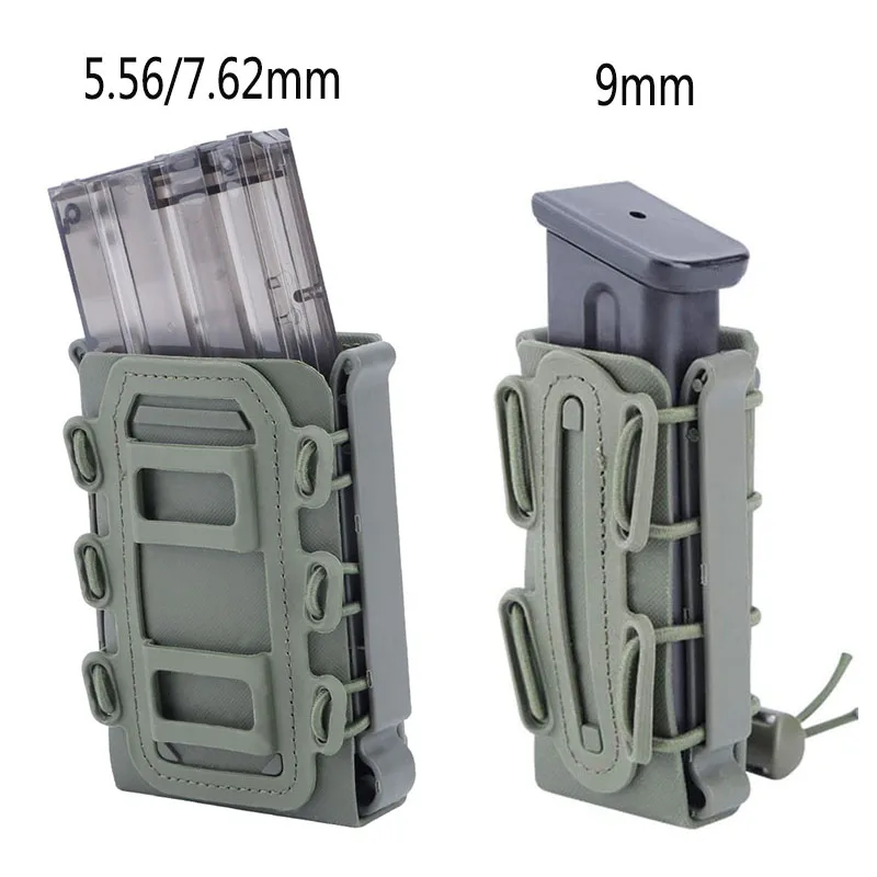 Caza 5,56, 7,62 9mm bolsa para revistas Molle Scorpion Fast Mag liberación rápida AR15 Mag funda con funda con Clip para cinturón Molle
