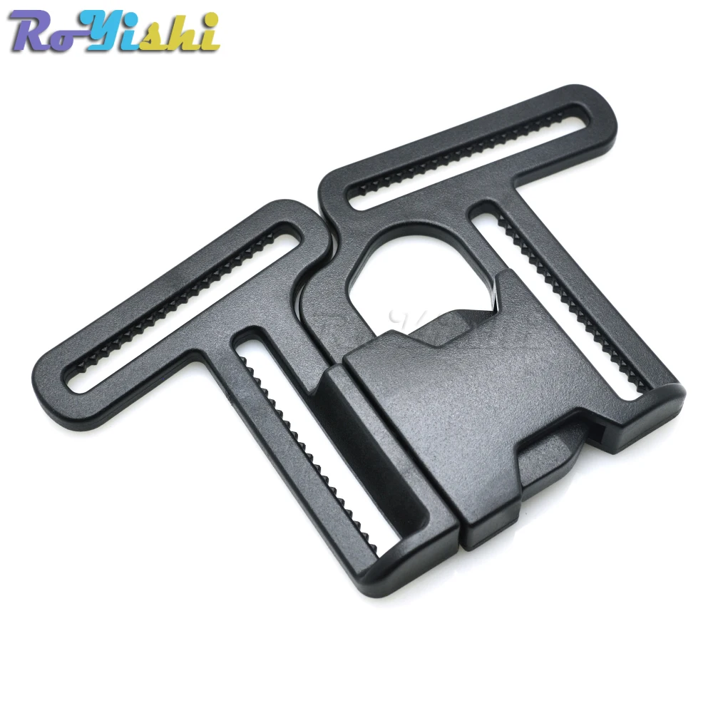 Hebilla de liberación lateral de plástico de costura de cinta tejida, correas de mochila, bolsa de deportes al aire libre, 2" - imagen 4