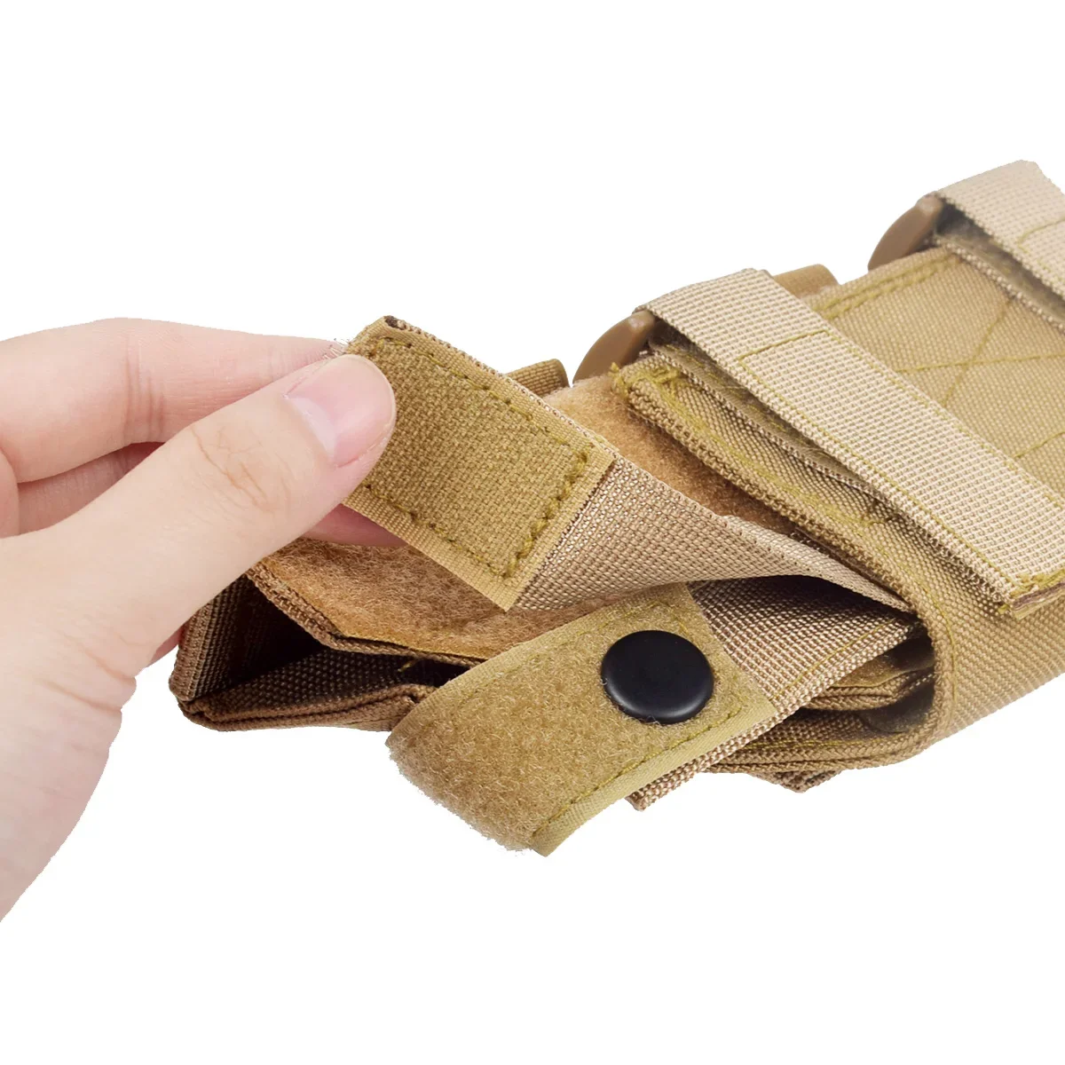 Funda táctica MOLLE para exteriores, bolsa organizadora de extracción rápida, cinturón Modular oculto portátil, pistola, mano derecha, apto para funda G17 G19 - imagen 3