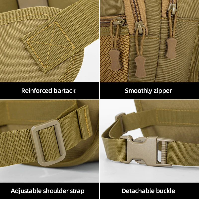 Bolsa de pierna para ciclismo, riñonera deportiva para escalada, bolsa ligera para senderismo al aire libre, mochila cruzada de pesca, paquete divertido Molle - imagen 5