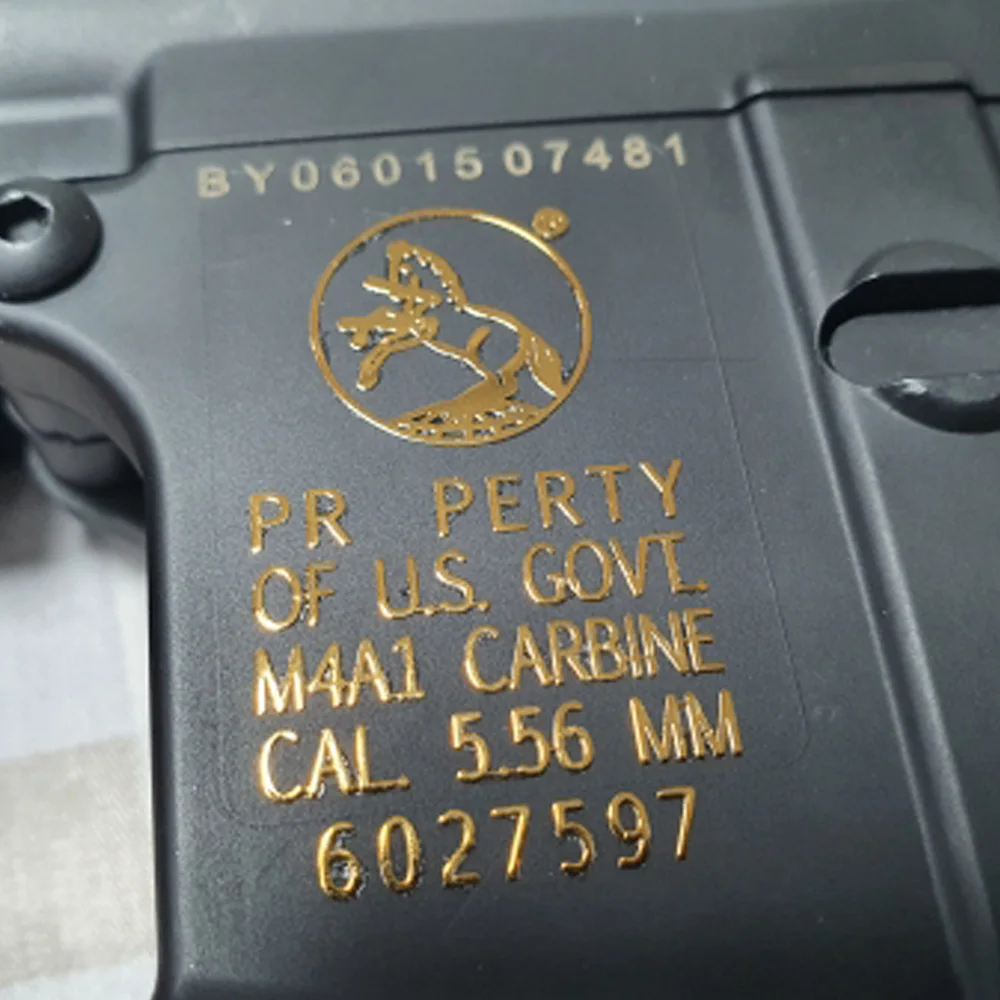 Pegatina táctica de Metal para pistola de juguete jinming, accesorios de caza, Airsoft, Paintball CS, DIY, M4A1, MK18, 2 unidades por juego - imagen 5