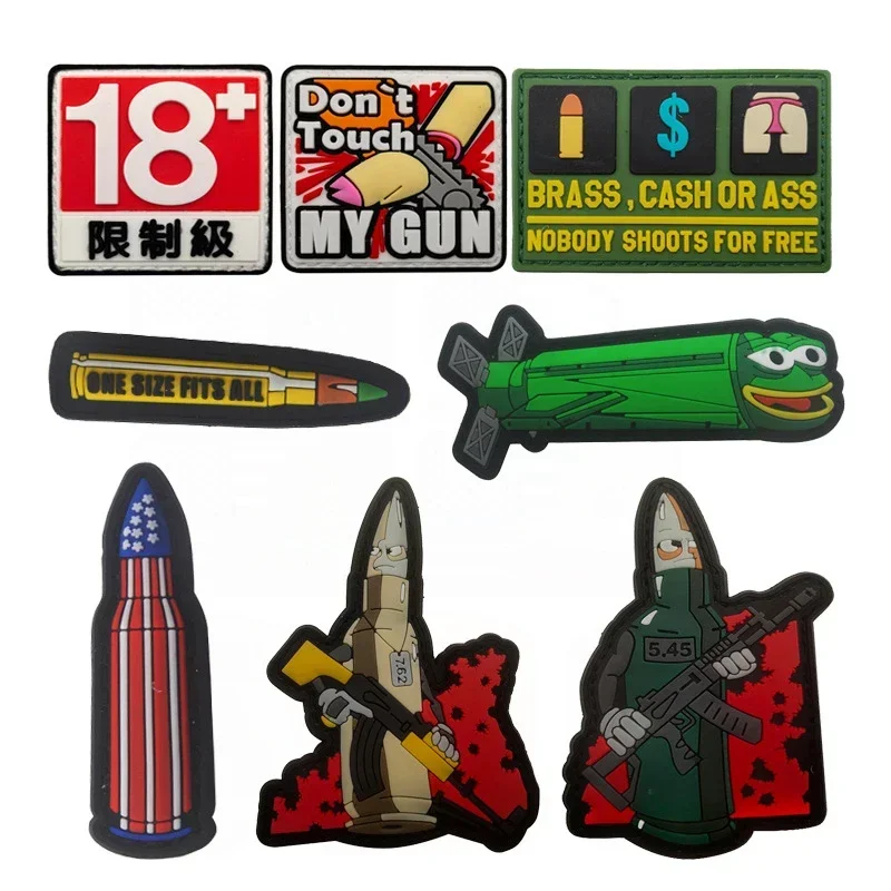 PVC gelatina serie militar soldado submarino arma Gatling brazo insignia gancho y bucle parche moral insignia mochila parche - imagen 3