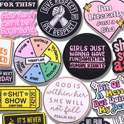 Nuevos sombreros, chaquetas, parche para coser, eslogan de letras con personalidad, parches bordados, parche de letras de dibujos animados, parches para planchar para ropa DIY