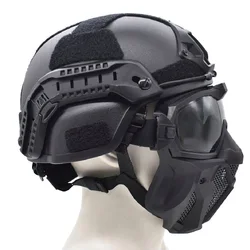 Casco táctico Paintball Airsoft con máscara antiniebla extraíble