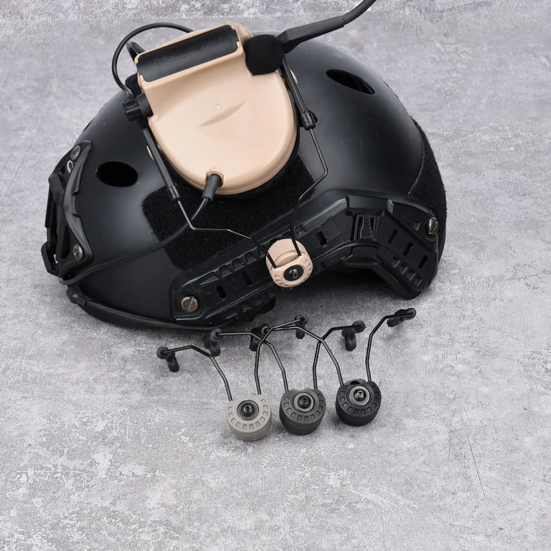 Auriculares tácticos C1 C2 auriculares COMTAC, con rotación de 360 grados, riel Picatinny añadido de 20mm, accesorios de comunicación para caza - imagen 3
