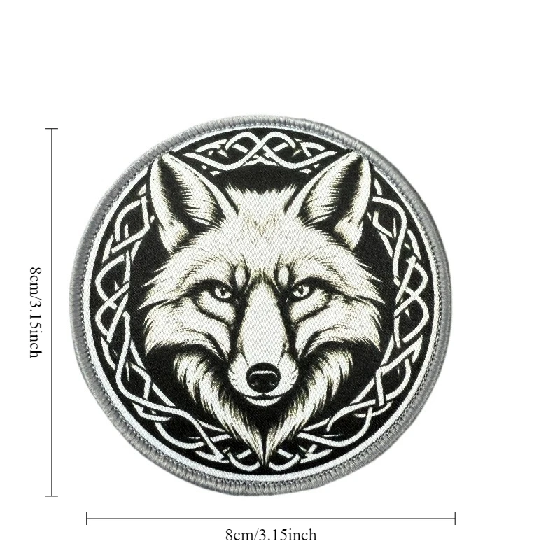 Parche táctico tótem bestia leopardo lobo tejón mapache gancho y bucle insignia de moral brazalete militar pegatinas para mochila - imagen 2