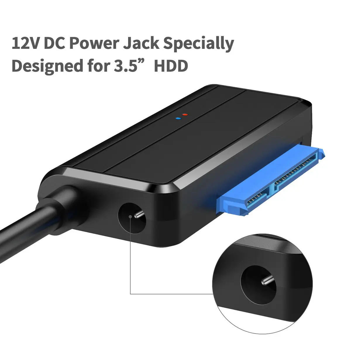 Chenyang-Cable adaptador USB 3,0 a SATA en ángulo, adaptador de 22 pines para unidad de disco duro SSD de 2,5 "y 3,5 pulgadas, para ordenador de escritorio y portátil - imagen 4
