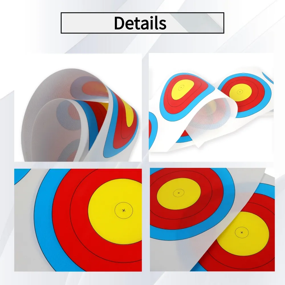 Papel de destino de tiro con arco estándar, 10 Uds., arco de objetivo no tejido de competición, accesorios de práctica de tiro de caza al aire libre - imagen 3