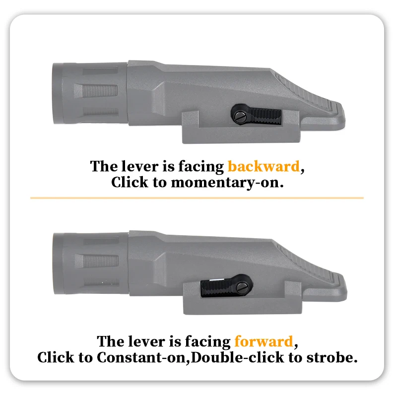 Pistola de pistola de nailon táctica de fuerza WML GEN2 APL, luz LED estroboscópica, 20mm, Riel de Airsoft, linterna de caza - imagen 3