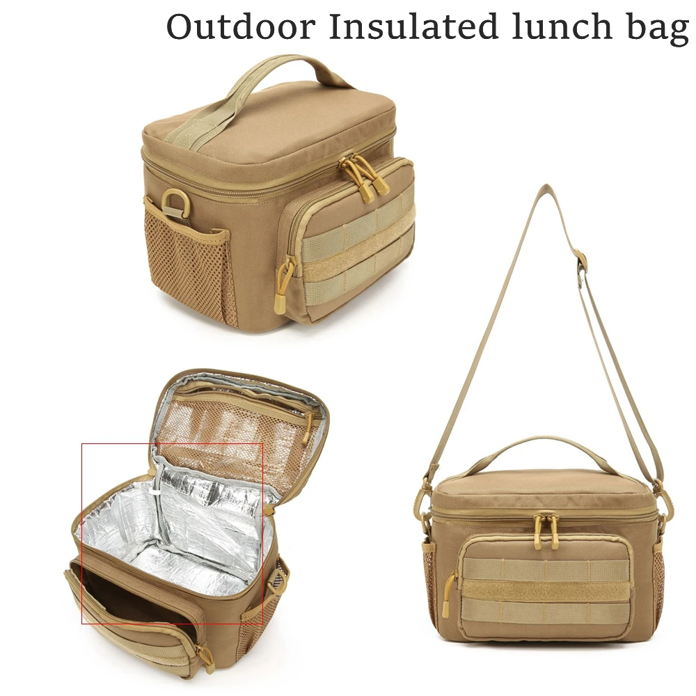 Bolsa térmica táctica MOLLE de nailon con correa para el hombro - imagen 2