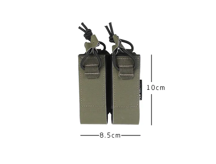Vista frontal de la bolsa PEW TACTICAL PH22 para pistola doble de airsoft