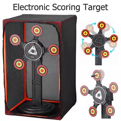 Alcance eléctrico de reinicio automático 360 °   Objetivo de puntuación electrónico giratorio, objetivo de tiro para pistola de juguete, práctica de tiro con pistola BB