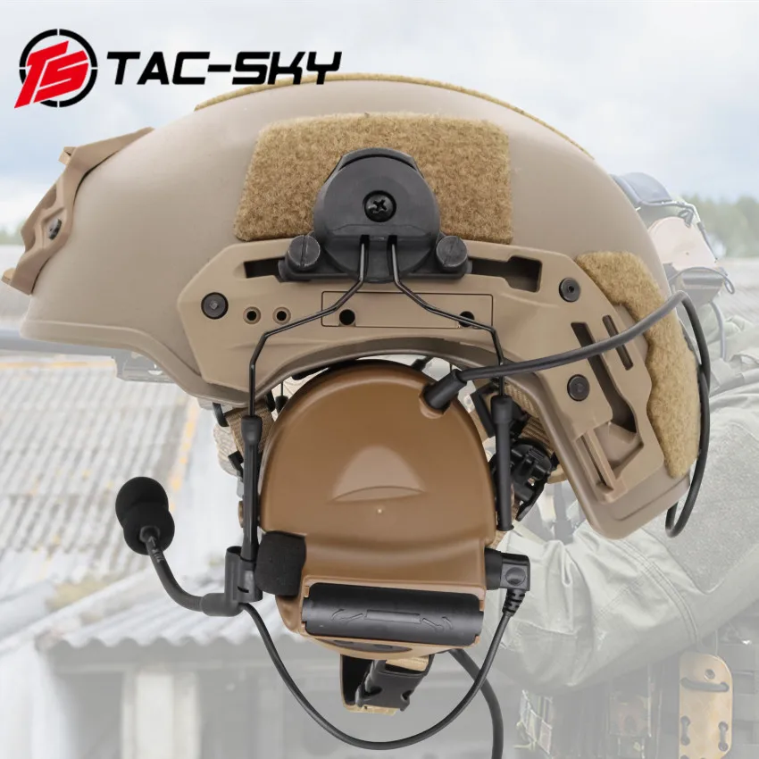 TS TAC-SKY auriculares tácticos COMTA II casco Wendy Rail adaptador soporte auriculares Compatible con casco TEAM WENDY Rail 2,0 - imagen 3